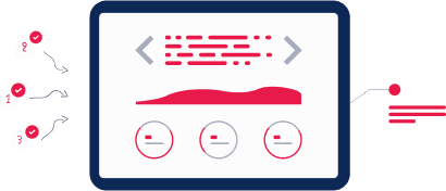 Mobile app interface with two people